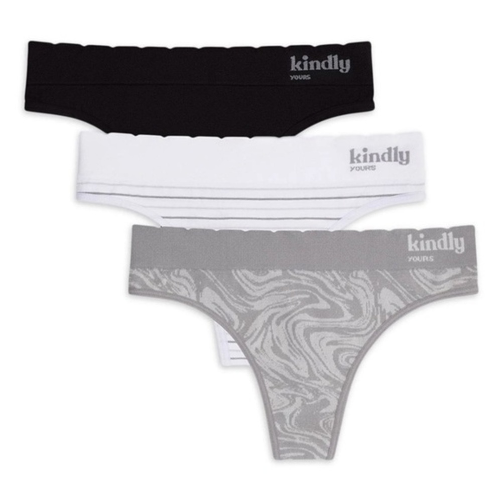 Kindly Yours Women's Seamless Thong Underwear 3-Pack size XS - Picture 1 of 10